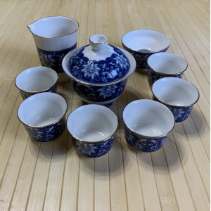 Набор посуды для чайной церемонии Ночной цветок на 6 персон. Photo 2